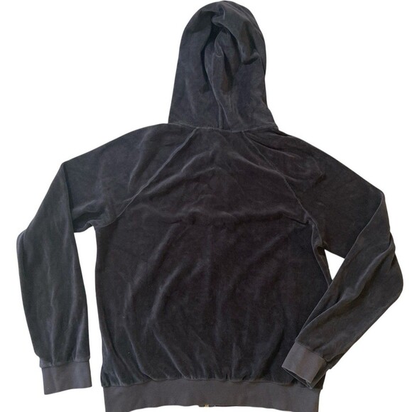 Juicy Couture‎ Women’s Velour Tracksuit Set Black Hoodie Pants Size L Vintage - Picture 6 of 16